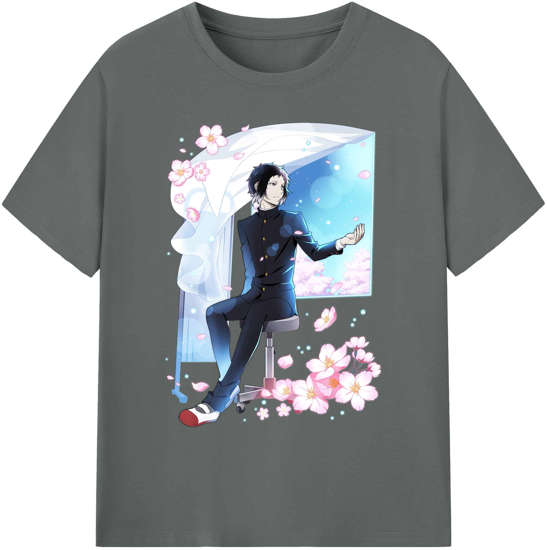（画像用） 文豪ストレイドッグス Bungo Stray Dogs 綿100％ メンズ半袖Tシャツ｜肌触りやわらか＆通気性